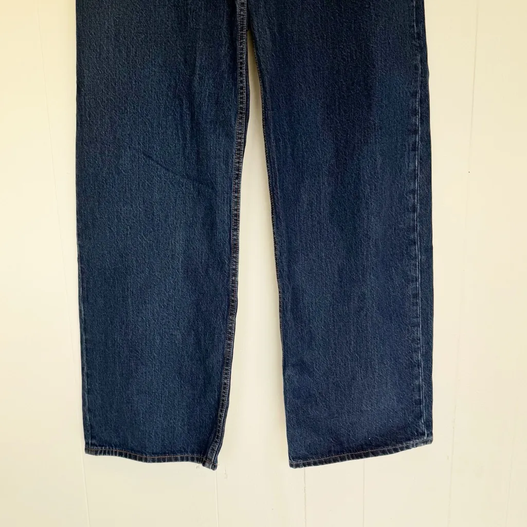 ABERCROMBIE & FITCH Ultra Loose Low Rise Jeans Dark Wash Size 25 - Image 4