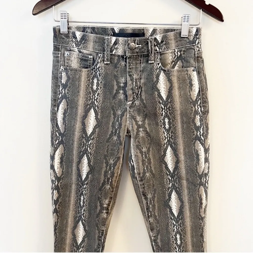 Joe’s Jeans NEW Gray Snakeskin Pattern Jeans Icon Mid Rise Skinny Ankle Size 25 - Image 5