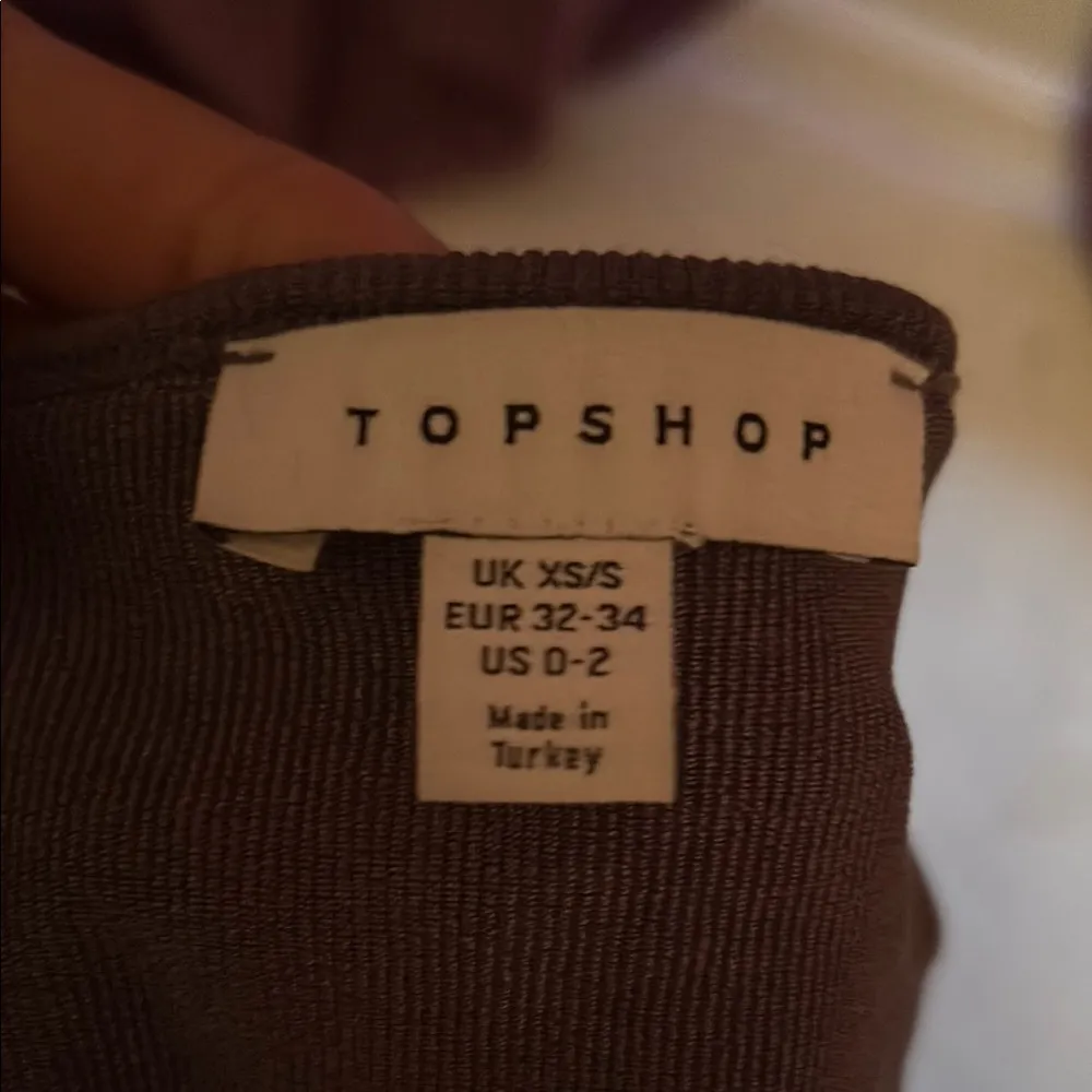 Cutest Topshop Charcoal Grey Fitted Halter Top - Image 6