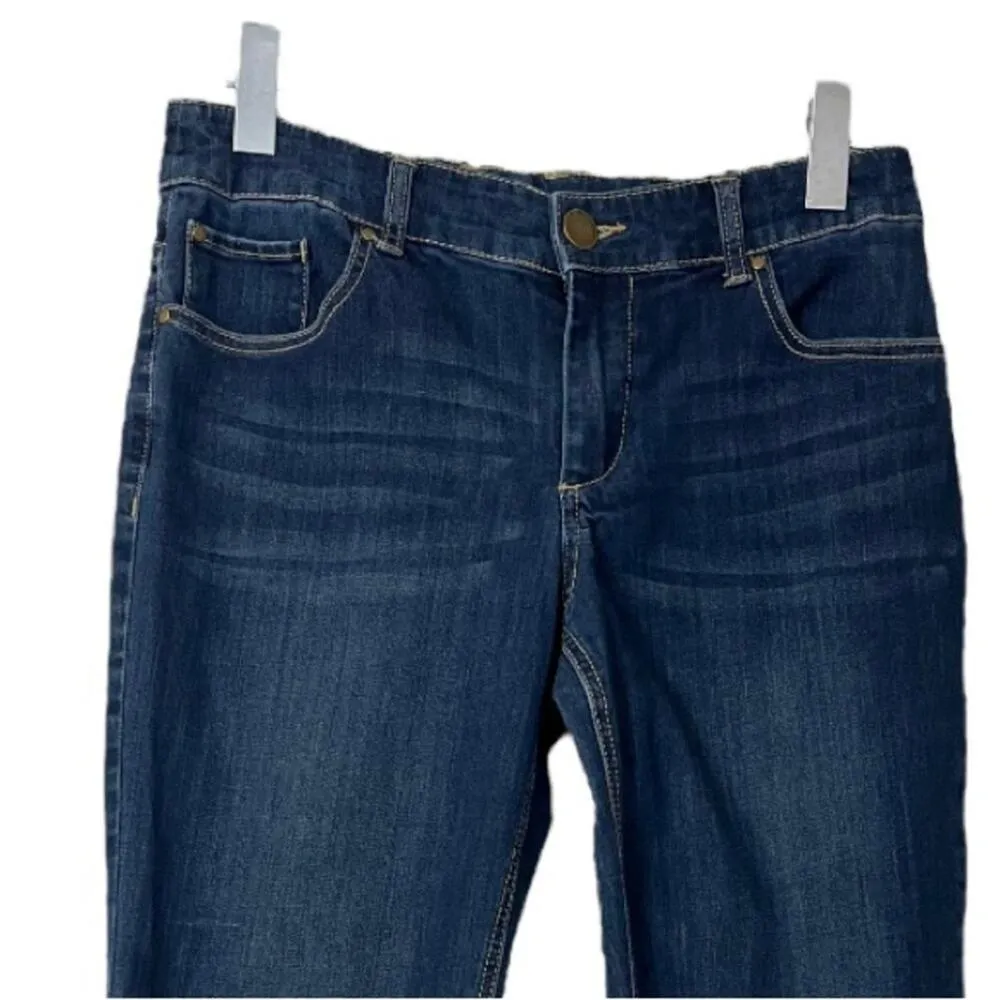 Chico’s Jeans Platinum Dark Wash Slim Boot Cut Mid Rise Size 0 Women's 4 - Image 3