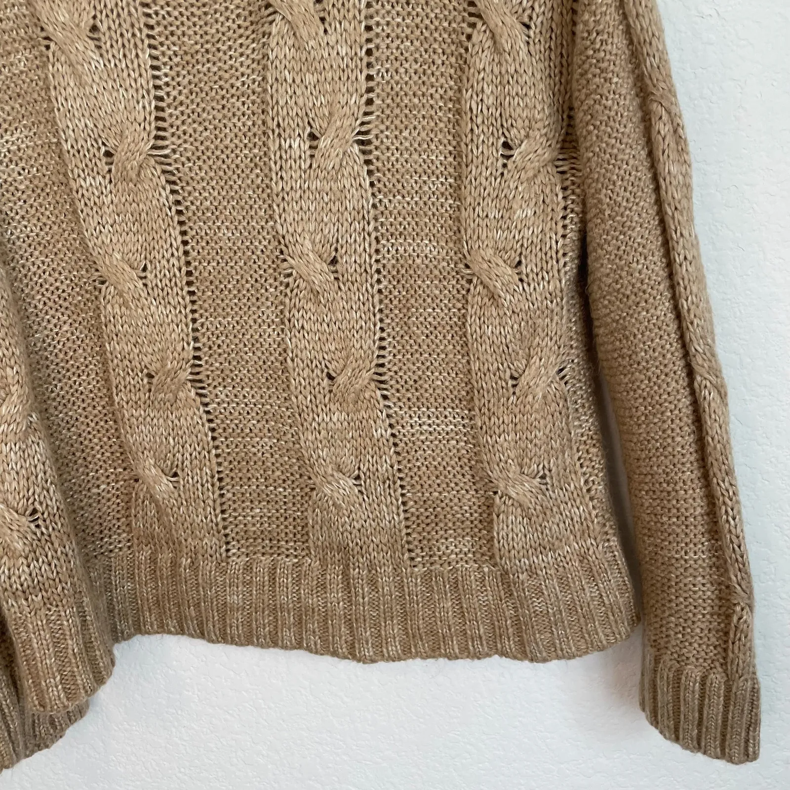 J.O.A Neutral Tan Mockneck Sweater - Image 8