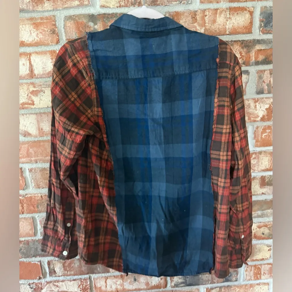 Urban Renewal Reworked and vintage Plaid Women's Button Down Shirt - Image 2