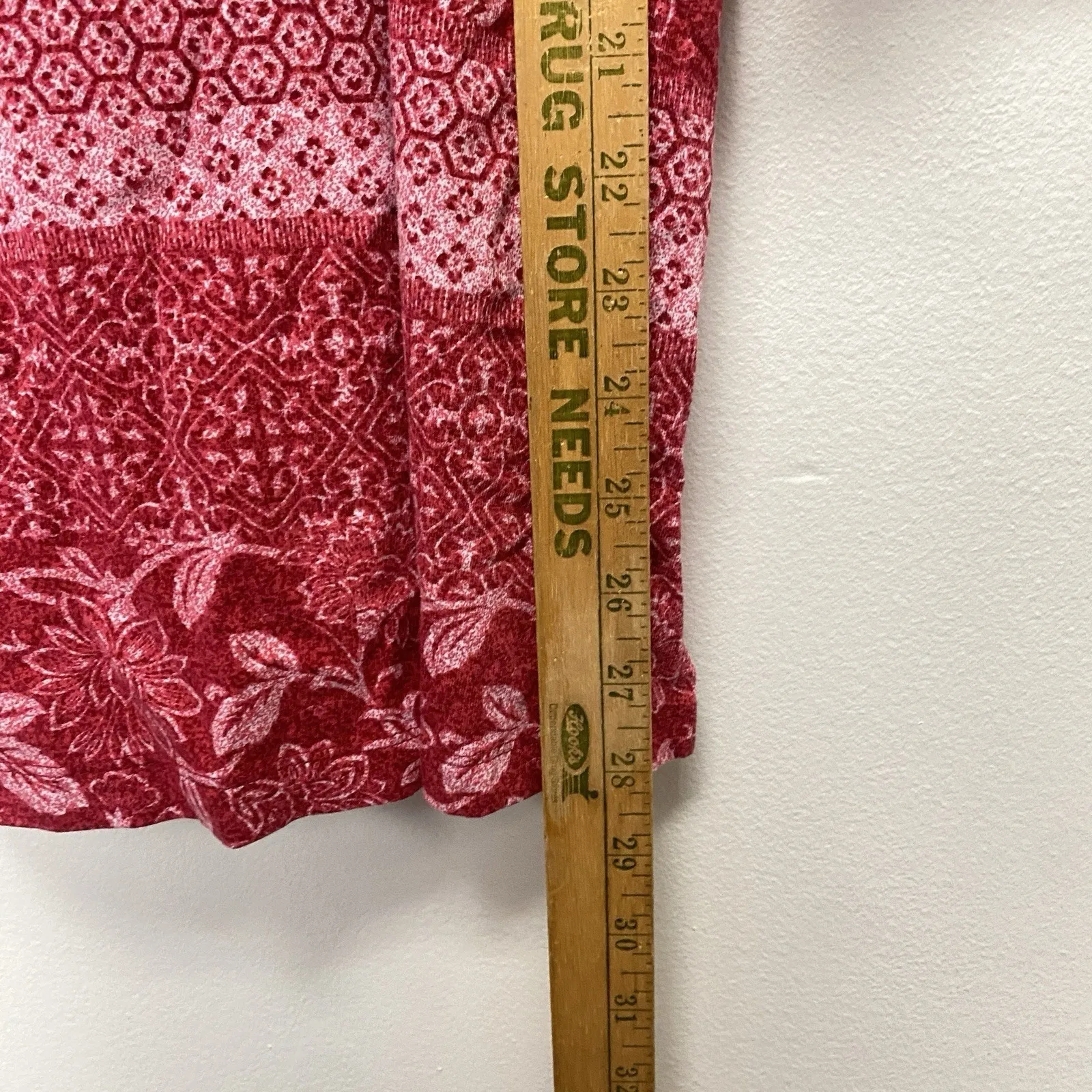 D & Co. Blouse Woman's 2X Geometric Print Floral Scoop Neck Top - Image 7