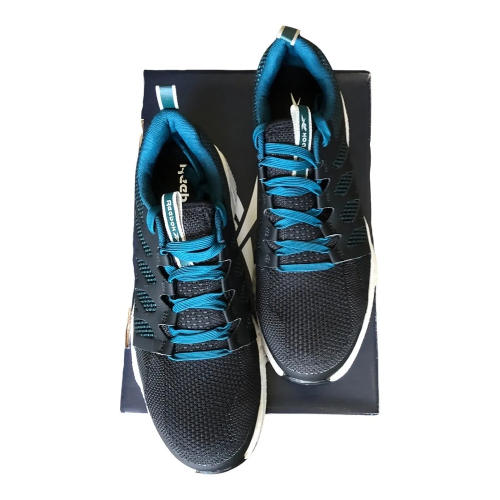 Reebok NIB Fusion Flex Weave Work Athletic Work Shoe Extra Wide Toe Blk Teal 12M - Image 3