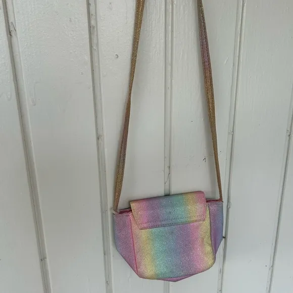 Capelli New York Pink and Yellow Crossbody Bag with Soft Texture /Flap Closure - Image 2