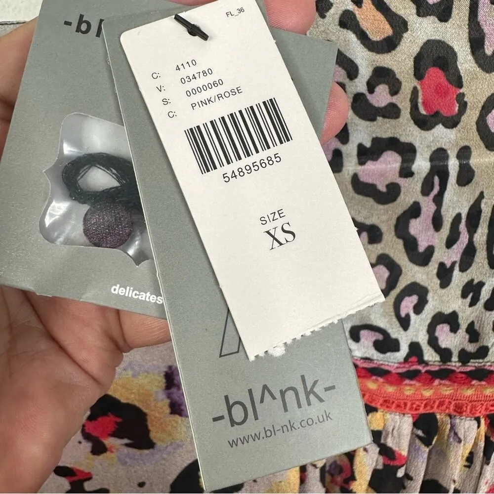 NWT Bla^nk London × Anthropologie Size XS Joelle Leopard Print Top - Image 11