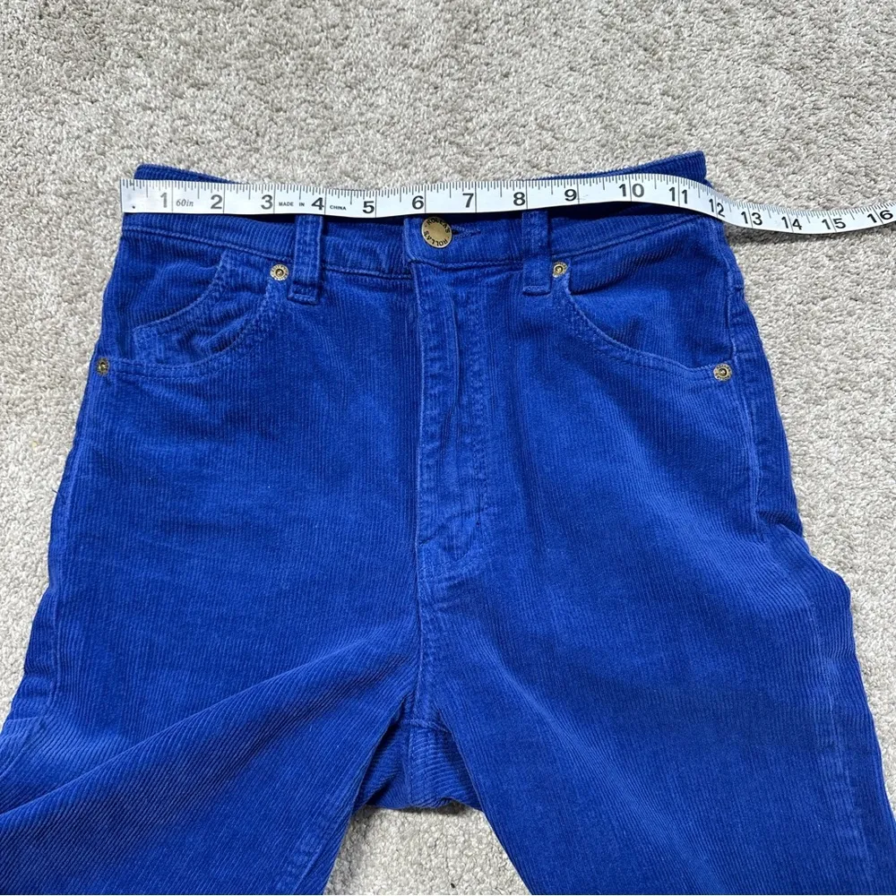 ROLLA’s Women’s Corduroy High Rise Wide Leg Straight Leg Pants in Cobalt Blue 24 - Image 12