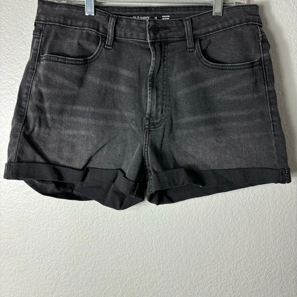 NWT Old Navy High Waisted WOW Light Black Heather Jean Shorts - 3 inch inseam 12 - Image 7
