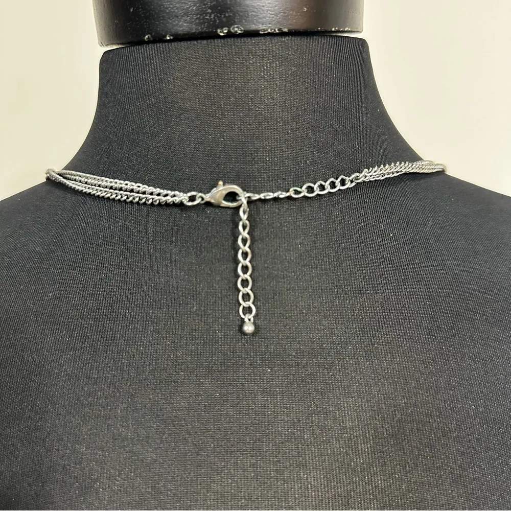 Y2k Vintage Bodychain Ring Station or Sautoir Necklace Or Belt Silver - Image 5