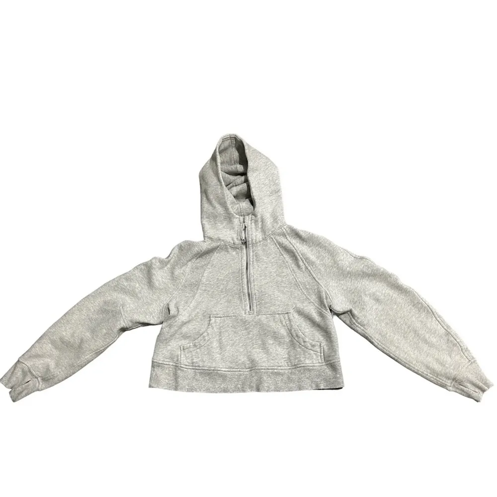 Lululemon Grey Oversized Scuba Half Zip Hoodie - Image 3