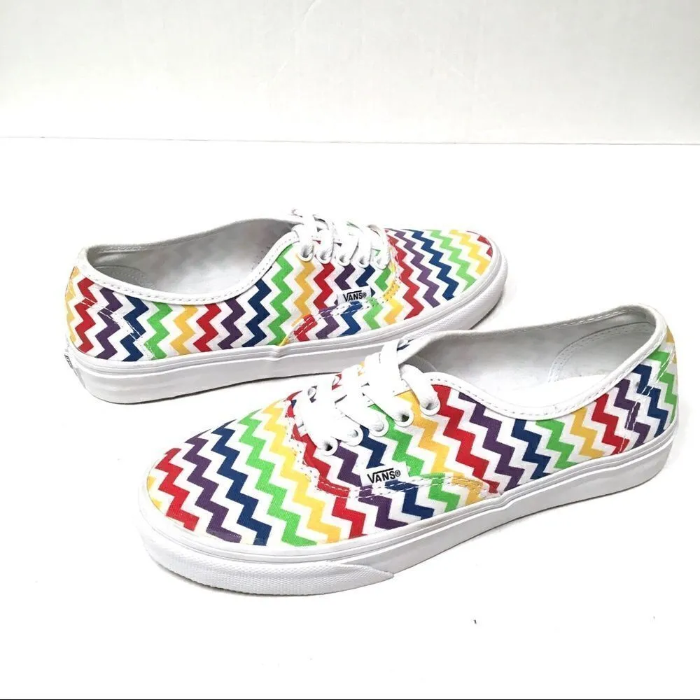 NWOT Vans rainbow chevron print sneakers 6.5 - Image 2