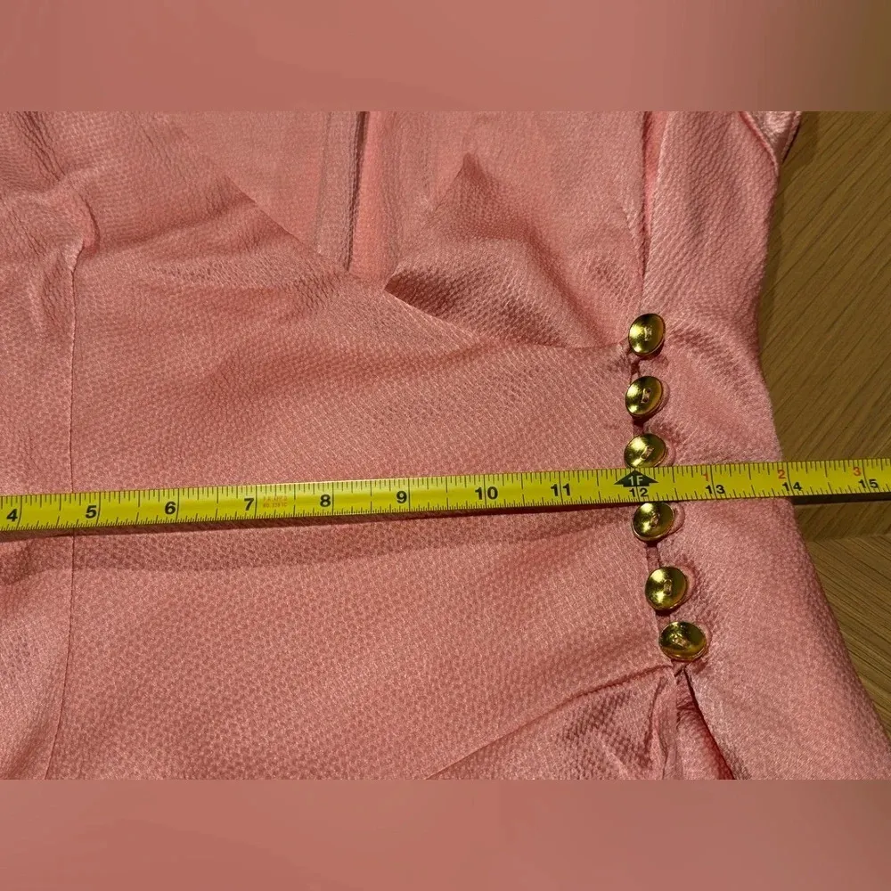 Free People Peach Scarlett V-Neck Wrap Style Mini Dress Size Small NWOT - Image 6