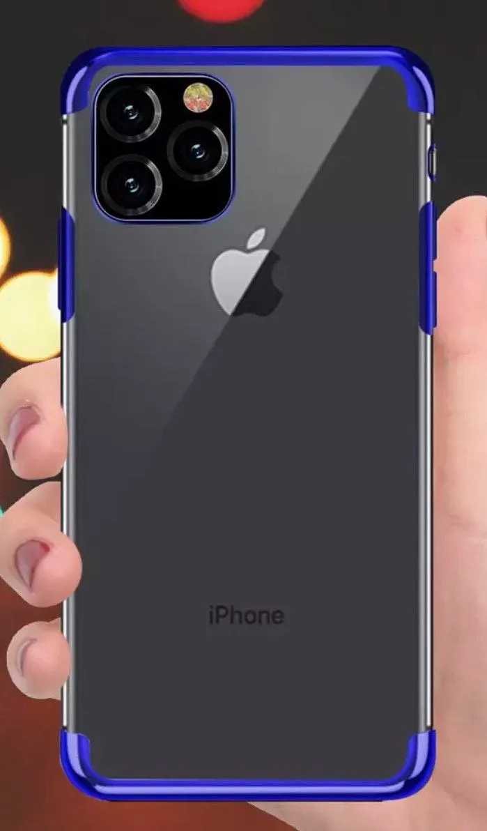 iPhone 11 Pro Max Fashion Air Bumper Anti-drop Case Blue - Image 2