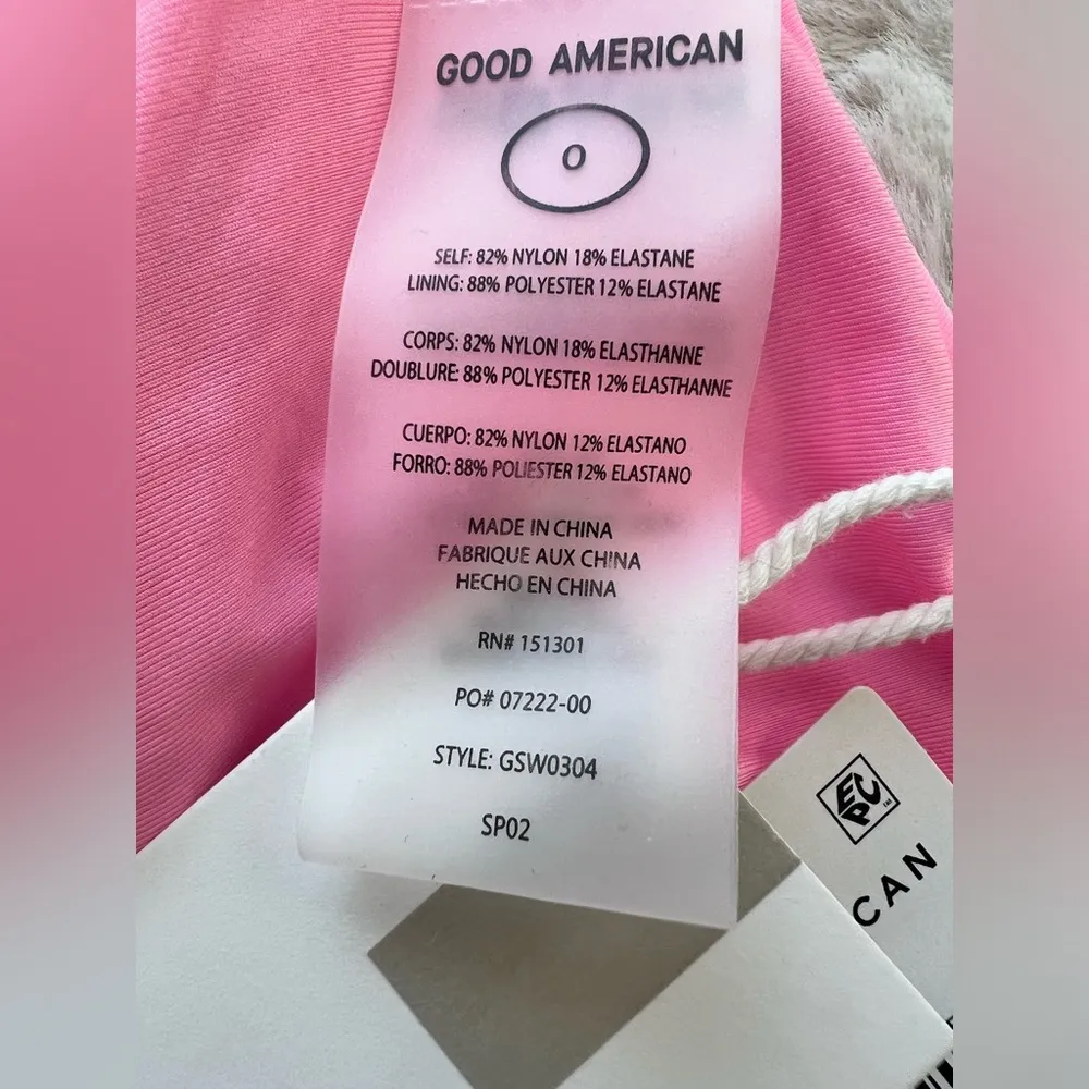 NWT: Good American Sugar Pink002 Halter Bikini Top Size 0 - Image 6