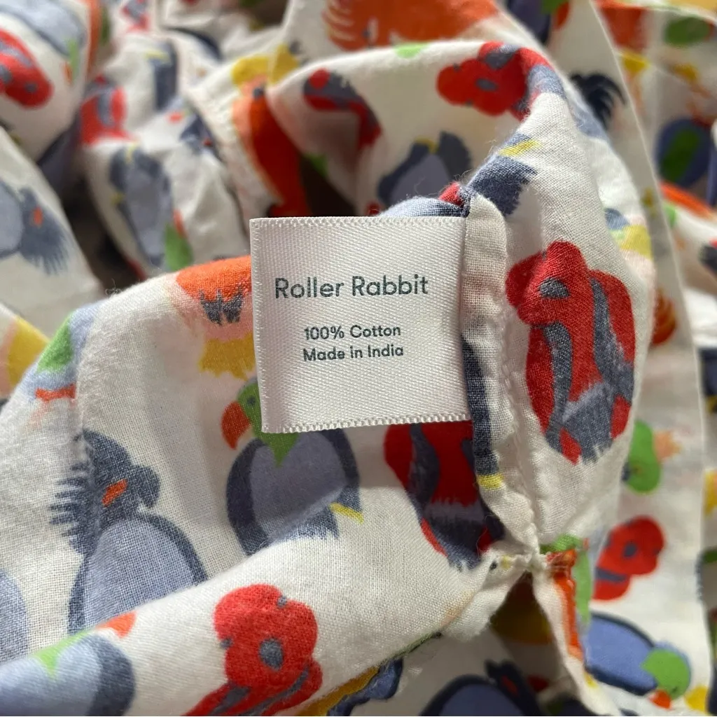 Roller Rabbit Rare "Says Who" Parrot Lulu‎ Cotton Short Pajamas XS - Image 9