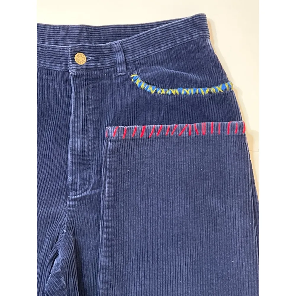 Jones Wear Sports Navy Blue Corduroy Pants Straight Leg Sz 10 Women - Image 2