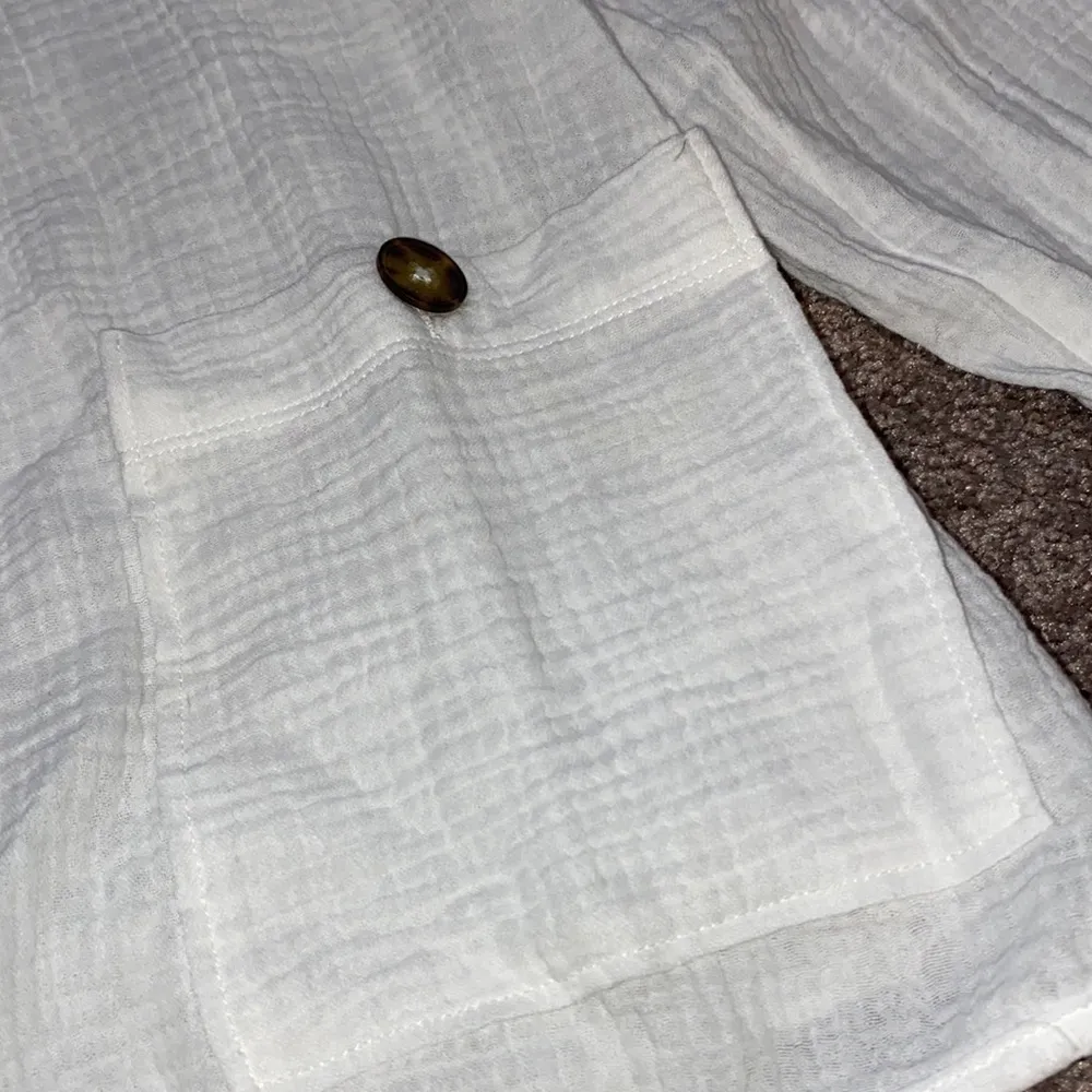 Ellen Tracy Cotton Gauze Cardigan SIZE L - Image 3