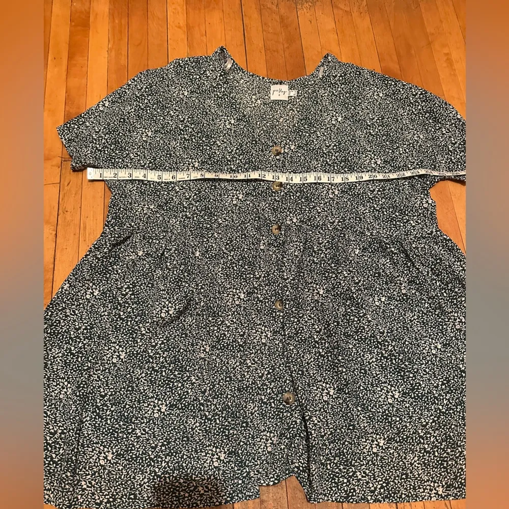 Princess Polly Dark Green Floral Babydoll Mini Dress, Size 4 - Image 4