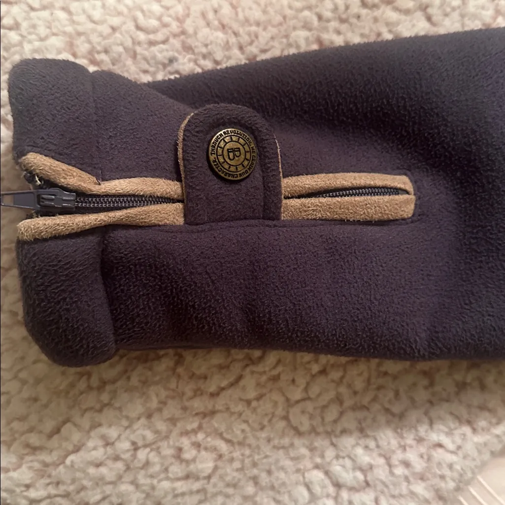 B by Burton softshell jacket soft fleece small Utility Jacket cute tan trim - Image 5