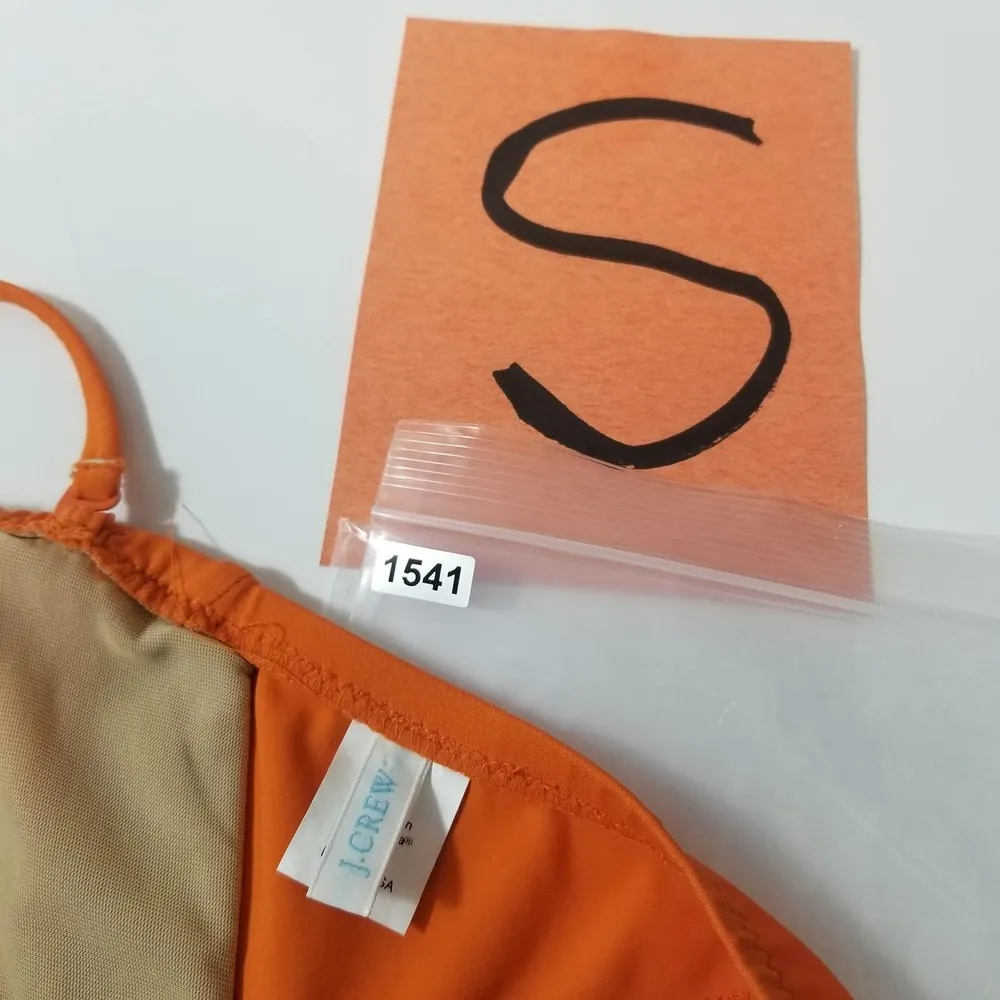 J. Crew One-piece Orange Swimsuit Halter Cutout Back - Image 10