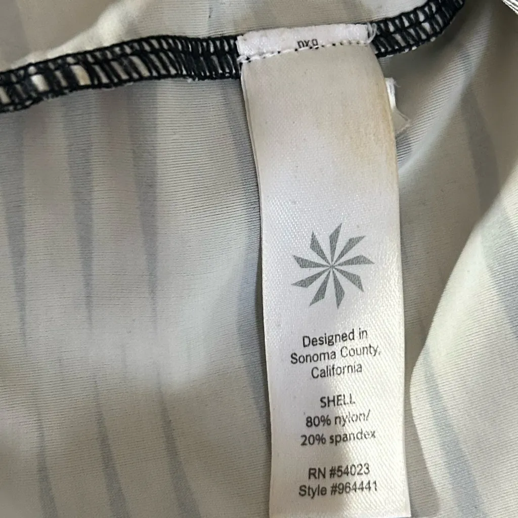 Athleta Kiki Halter DressW/Bow on Back Black and White Patterned Dress Size - Image 6