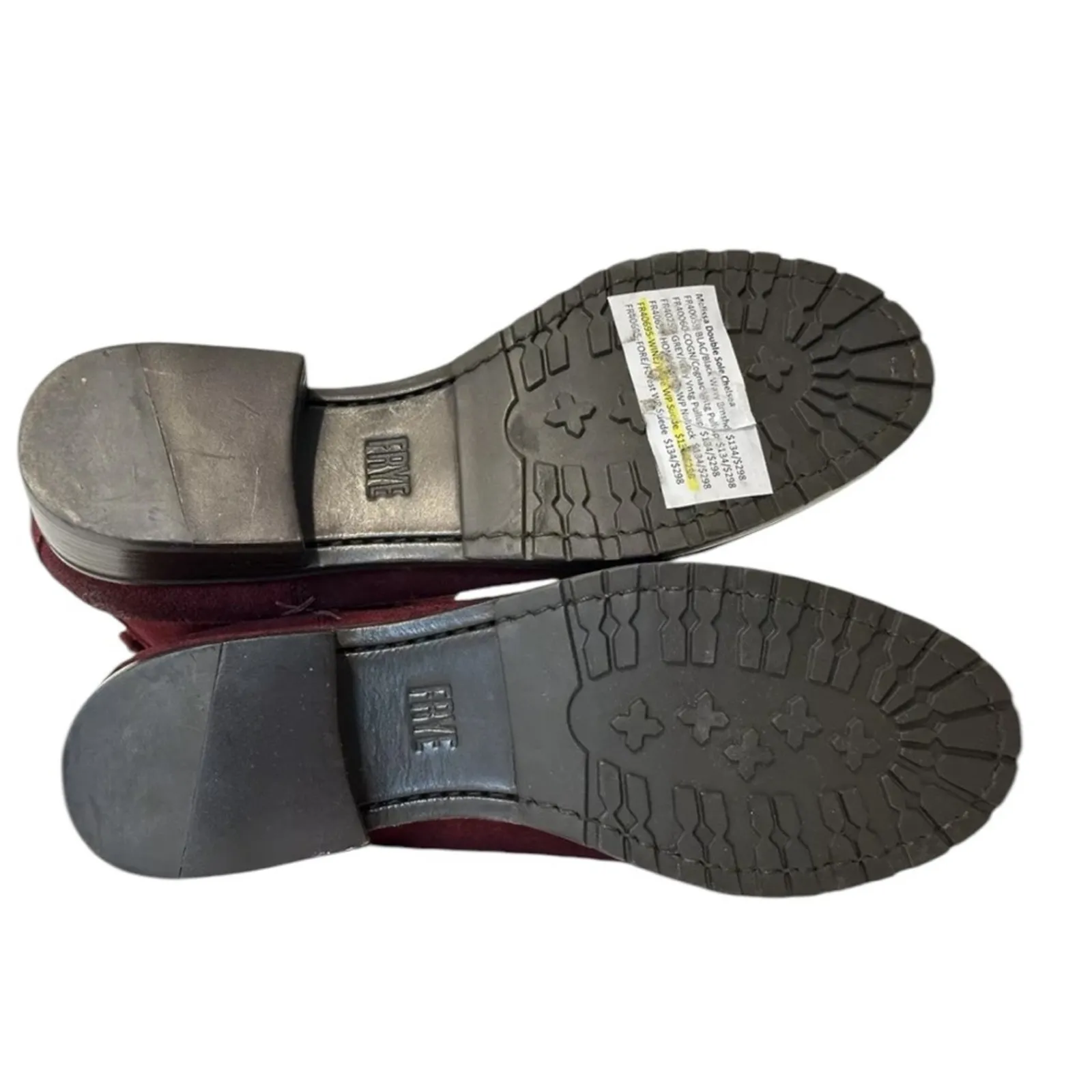 Frye Womens Melissa Chelsea Pull On Ankle Suede Burgundy Chelsea Boot Size 6 NEW - Image 9