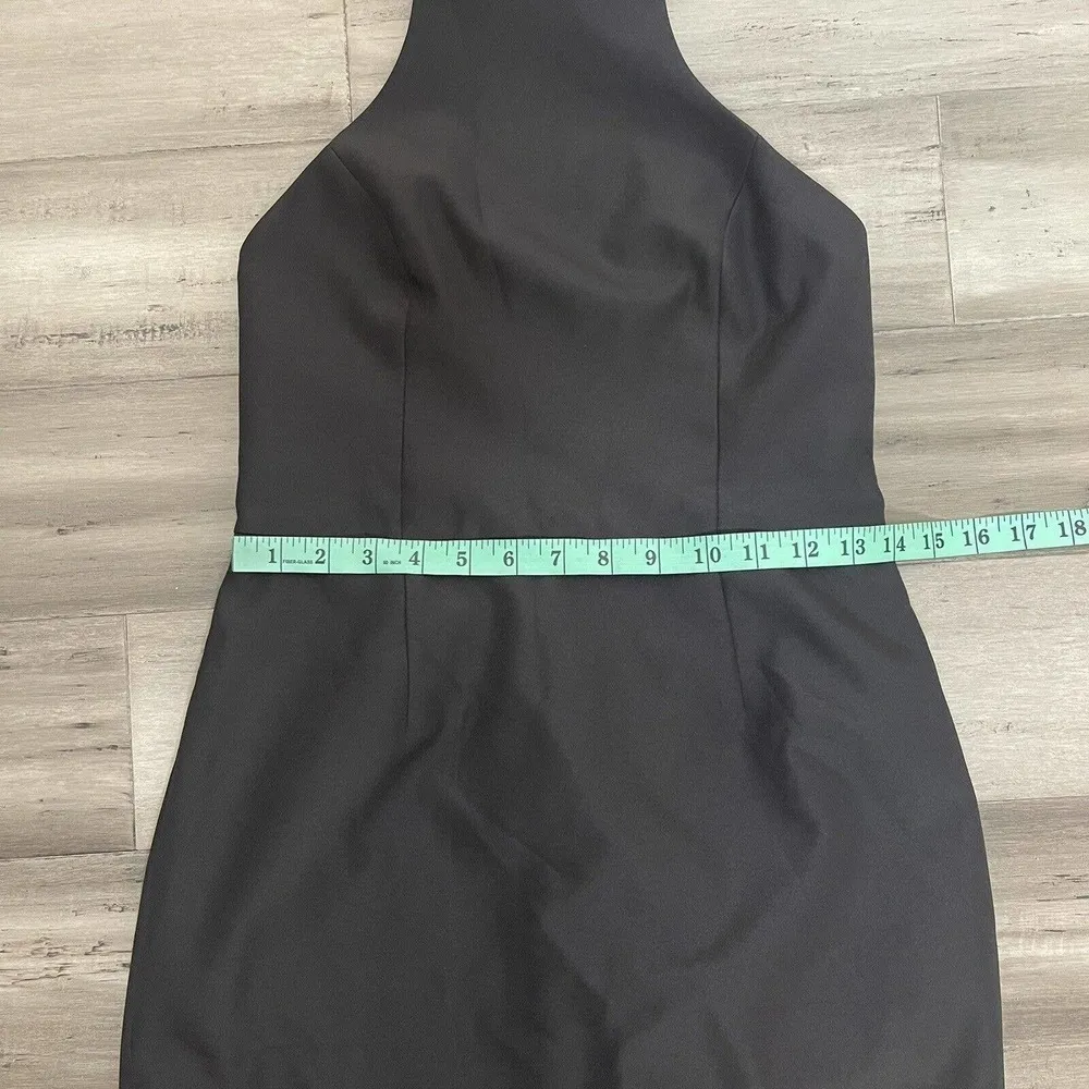 Finders Keepers Fatal Attraction Dress Mesh Bottom Halter Black M - Image 7