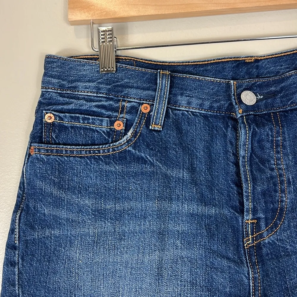 Levi's Levi’s 501 Dark Wash Raw Hem Denim Shorts - Image 2