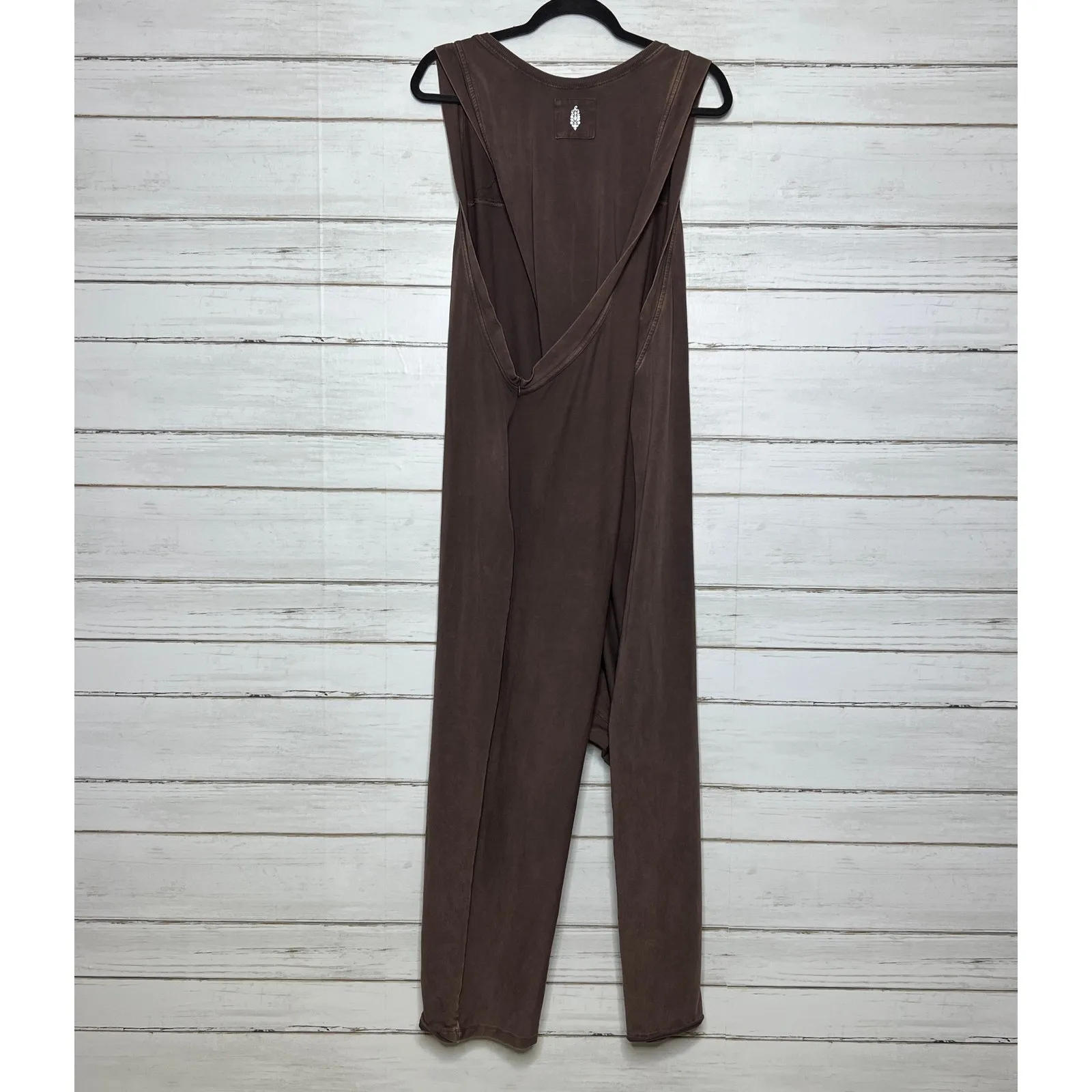 Free People Movement Hot Shot Twist Onesie Jumpsuit Charcoal Brown Size XL - Image 3