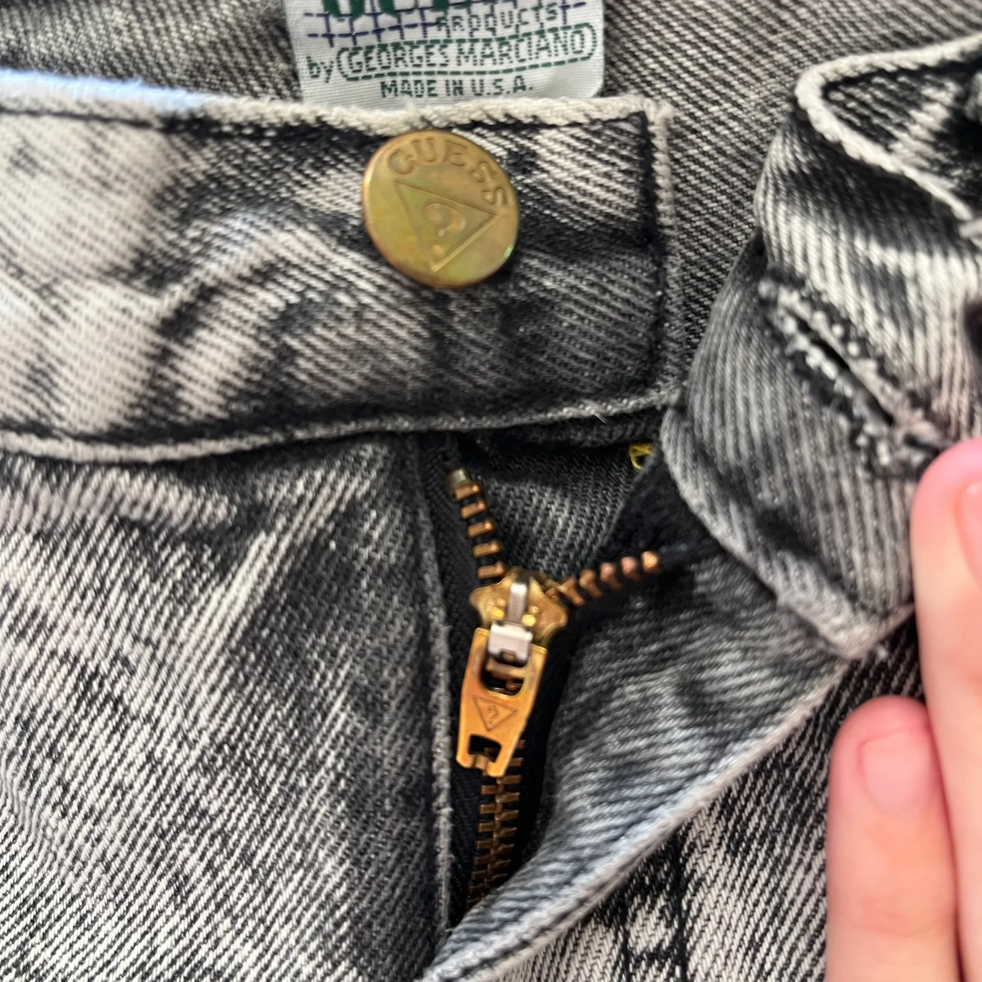 Vintage  Black Acid Wash Jeans - Image 5