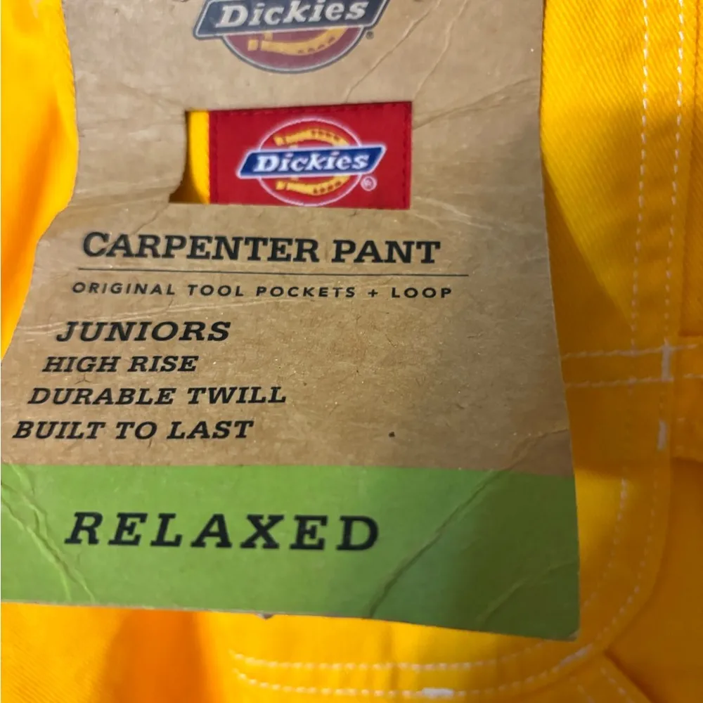 Dickies Women’s Junior Carpenter Pants Yellow Size 7 28” Relaxed Fit High Rise - Image 5