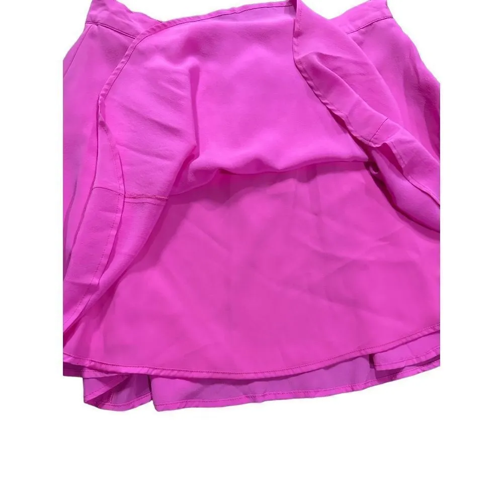 NWT Yumi Kim Cara Skirt Neon Pink 100% silk sz L - Image 8