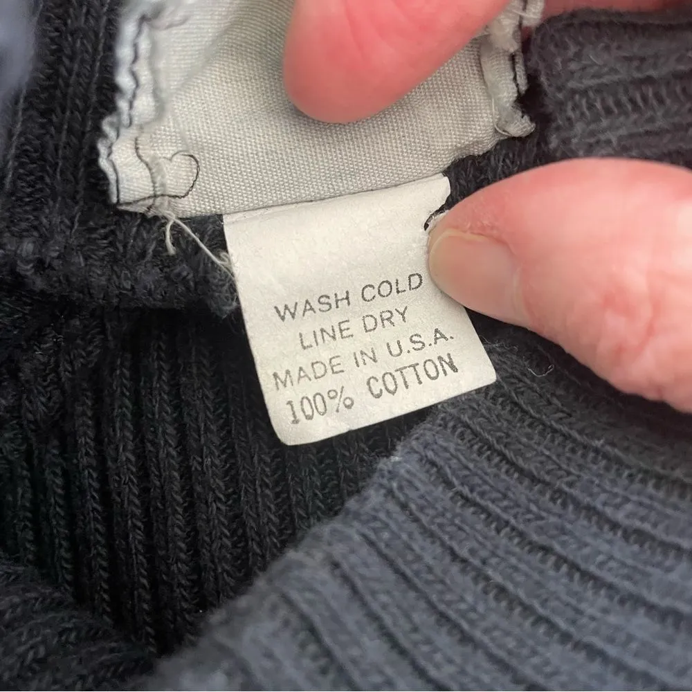 Vintage 80s Eileen Fisher Cotton Mock Neck Midi Maxi Dress XL - Image 8