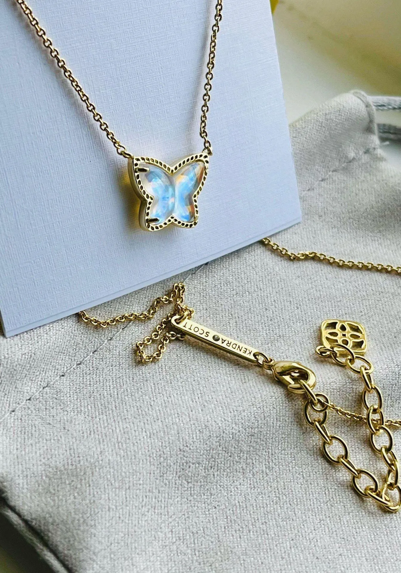 14K Lillia Dichroic Butterfly Necklace  - Image 2