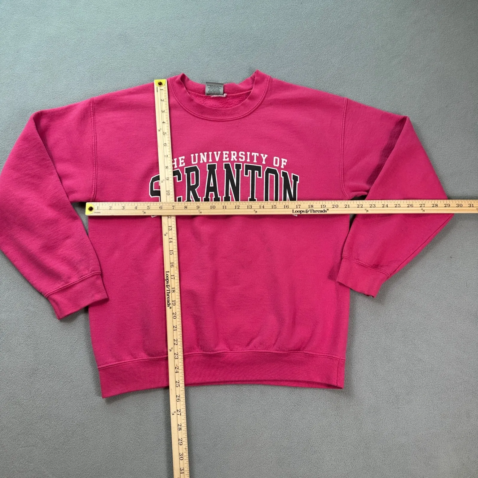 The University of Scranton Crewneck Sweatshirt Pink MV Sport Women's Size M Ncaa - Image 2