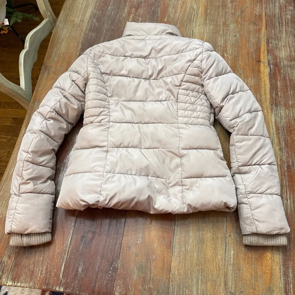 Abercrombie & Fitch Beige Puffer Jacket XS Womens Cozy Winter Plush - Image 13