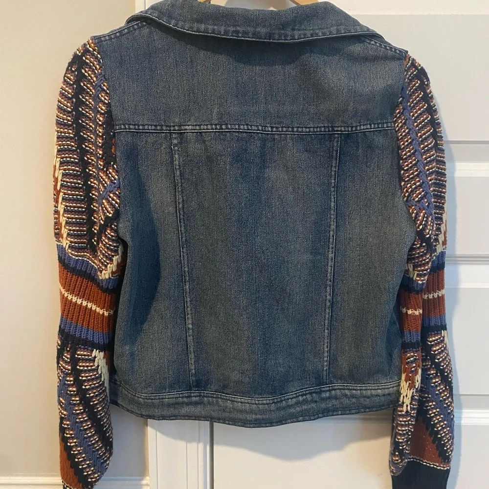 Flying Tomato’s Sweater Sleeve Denim Jacket - Image 3