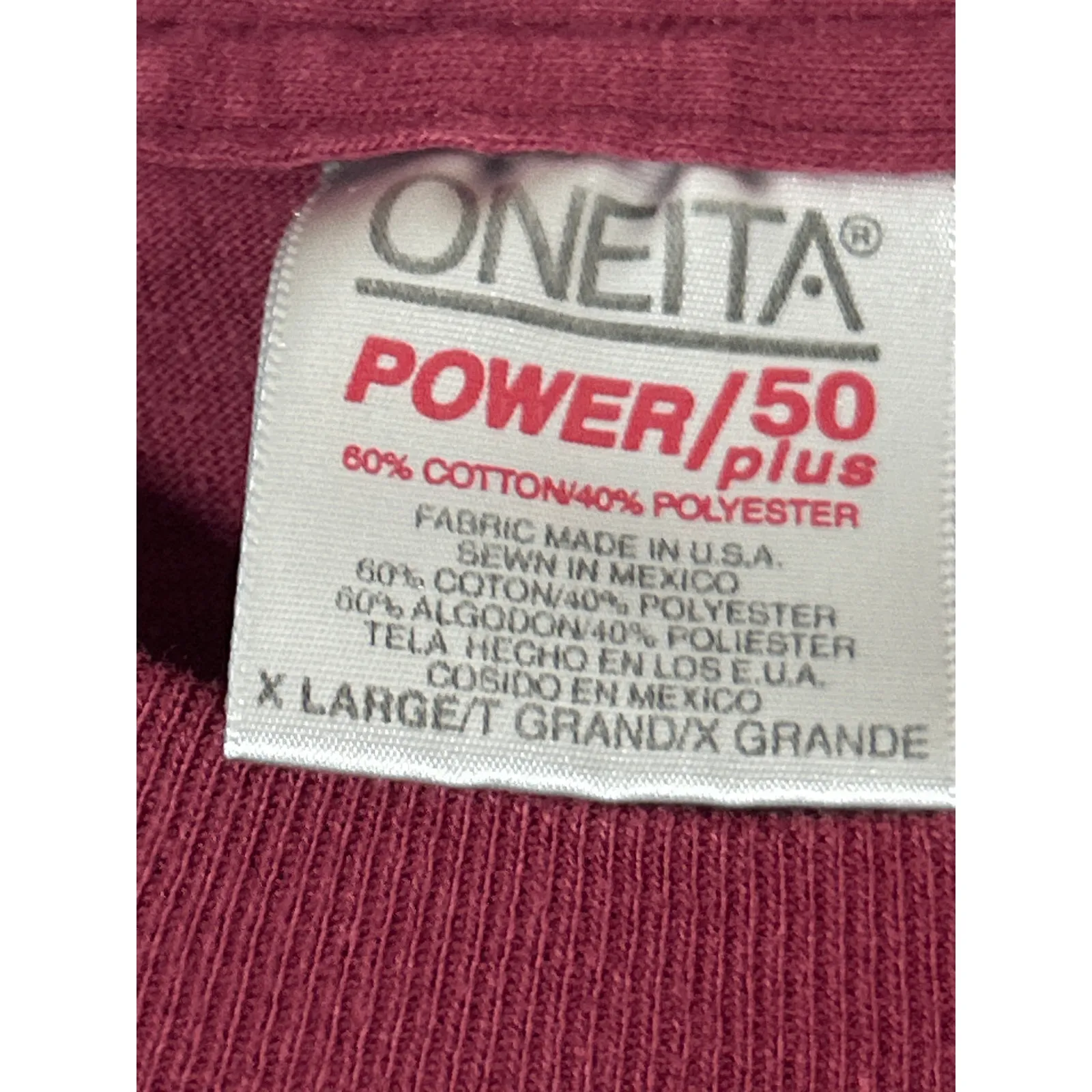 Vintage San Antonio T Shirt XL Burgundy 1993 Single Stitch USA Southwest Graphic Red - Image 5