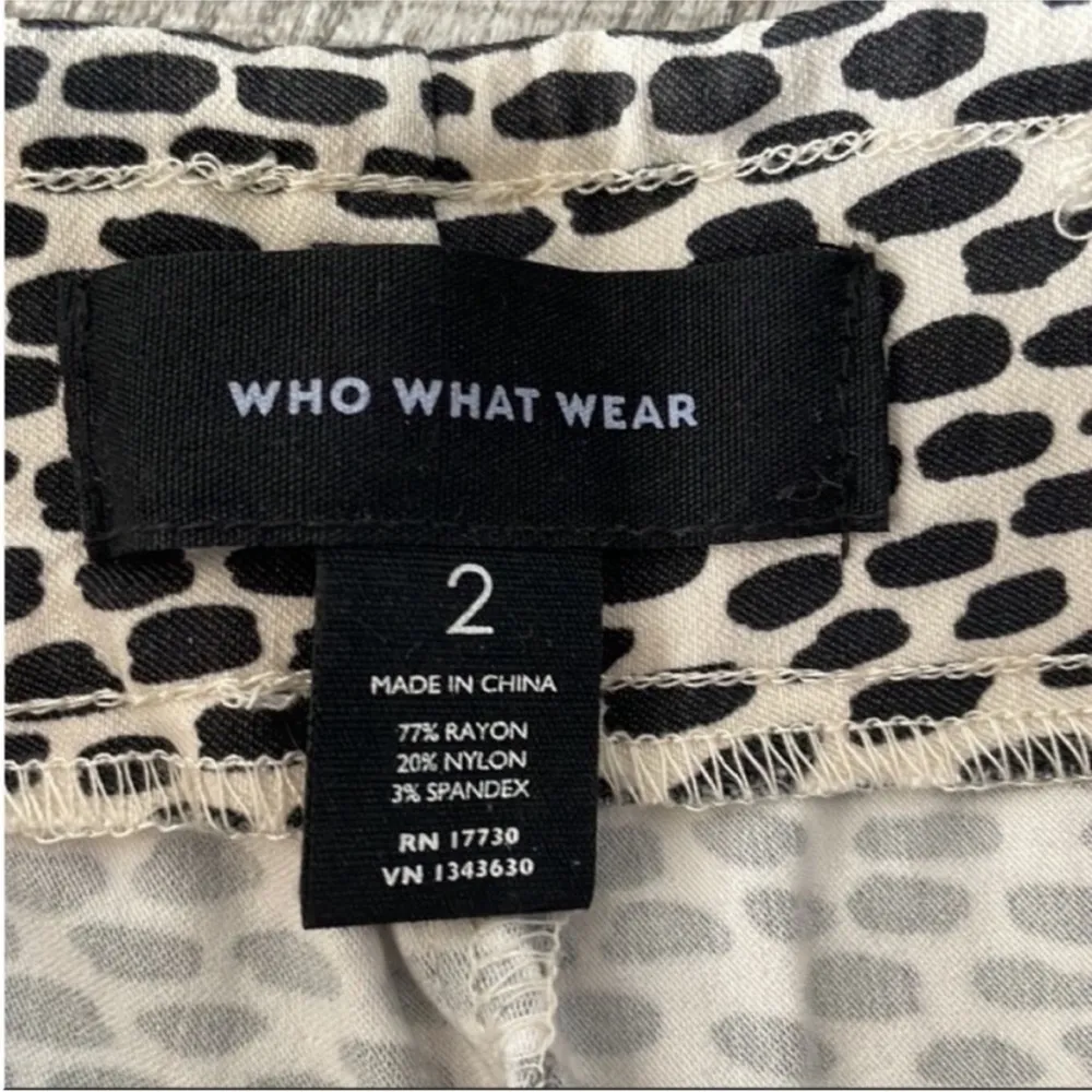 Who What Wear Size 2 Printed Pull-On Elastic Waist Pants. - Image 6