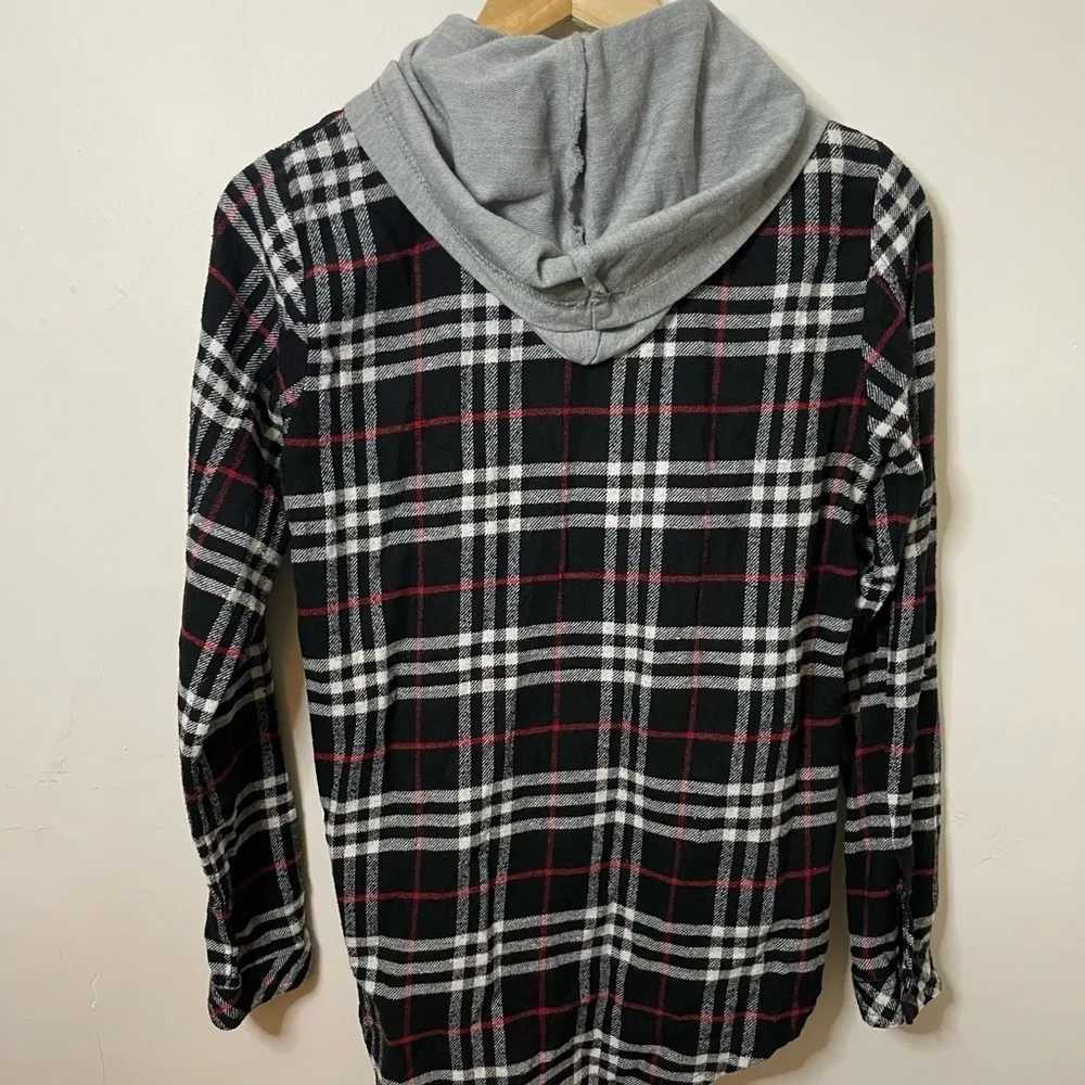 Ci Sono Plaid Flannel Jacket Hoodie Duo - Image 4