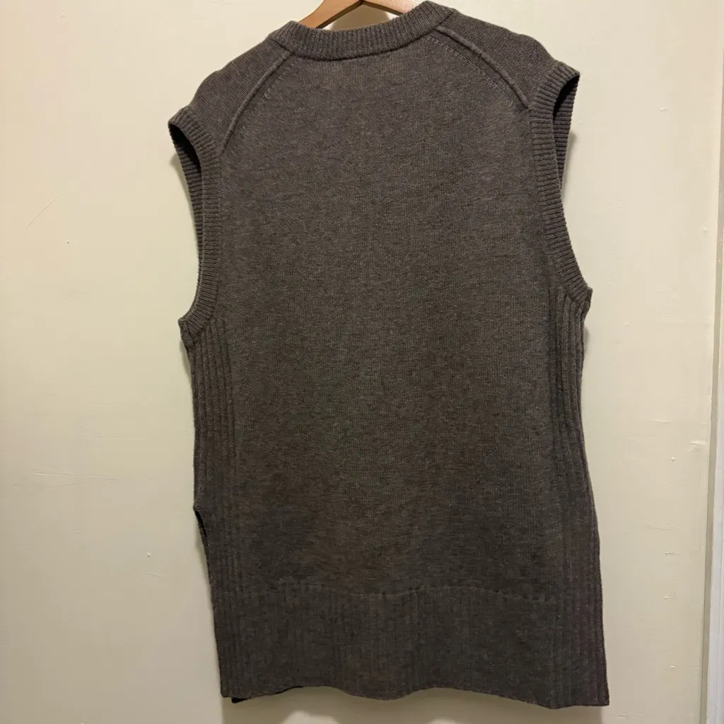 Alex Mill Kiah Merino Wool Blend V- Neck Oversized Tunic Sweater Sz Large - Image 6