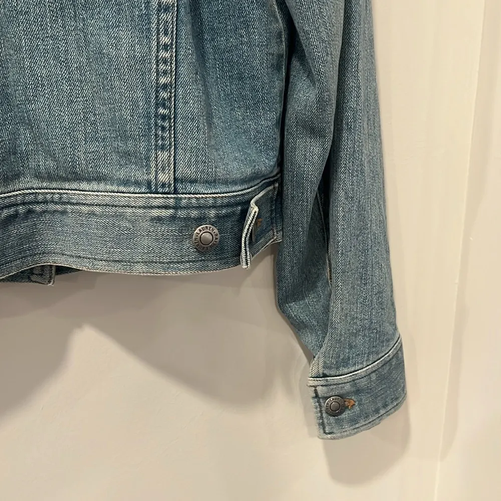 Lauren Jeans Co. Ralph Lauren Classic Denim Button Up Jacket Blue Size Small - Image 4