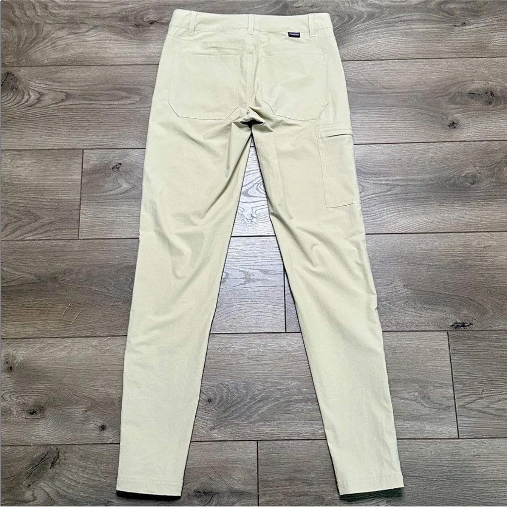 Patagonia Skyline Traveler Ankle Zip Mid Rise Hiking Casual Travel Pants Tan 0 - Image 5