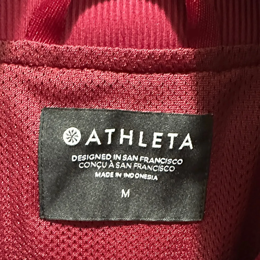 Athleta Women's Deep Red Bomber Jacket - Image 2