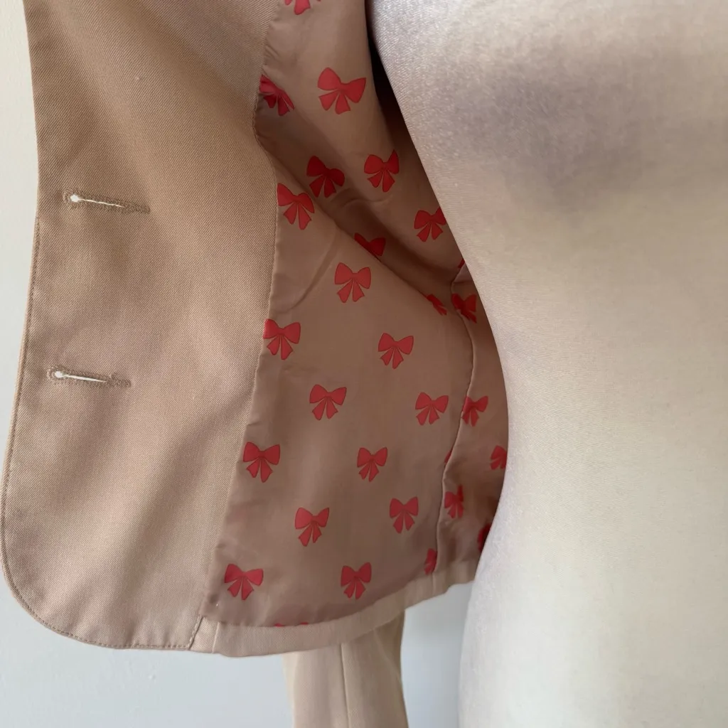 H&M Divided Nude Lined Blazer Size 4 - Image 4