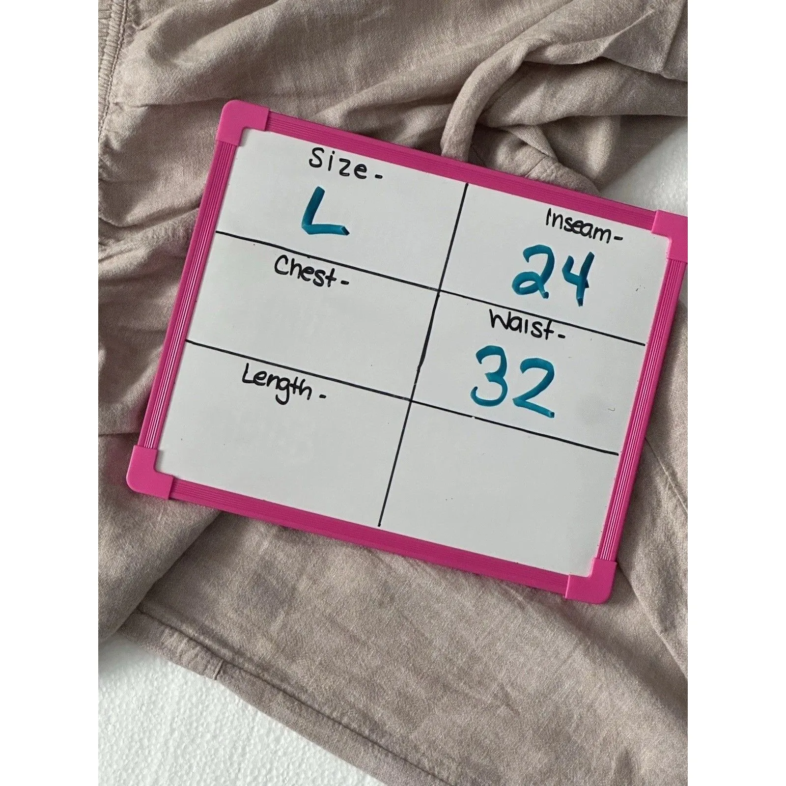 Sigrid Olsen Womens Capri Pants Size‎ L Beige Cropped Elastic Waist Wide Leg - Image 6