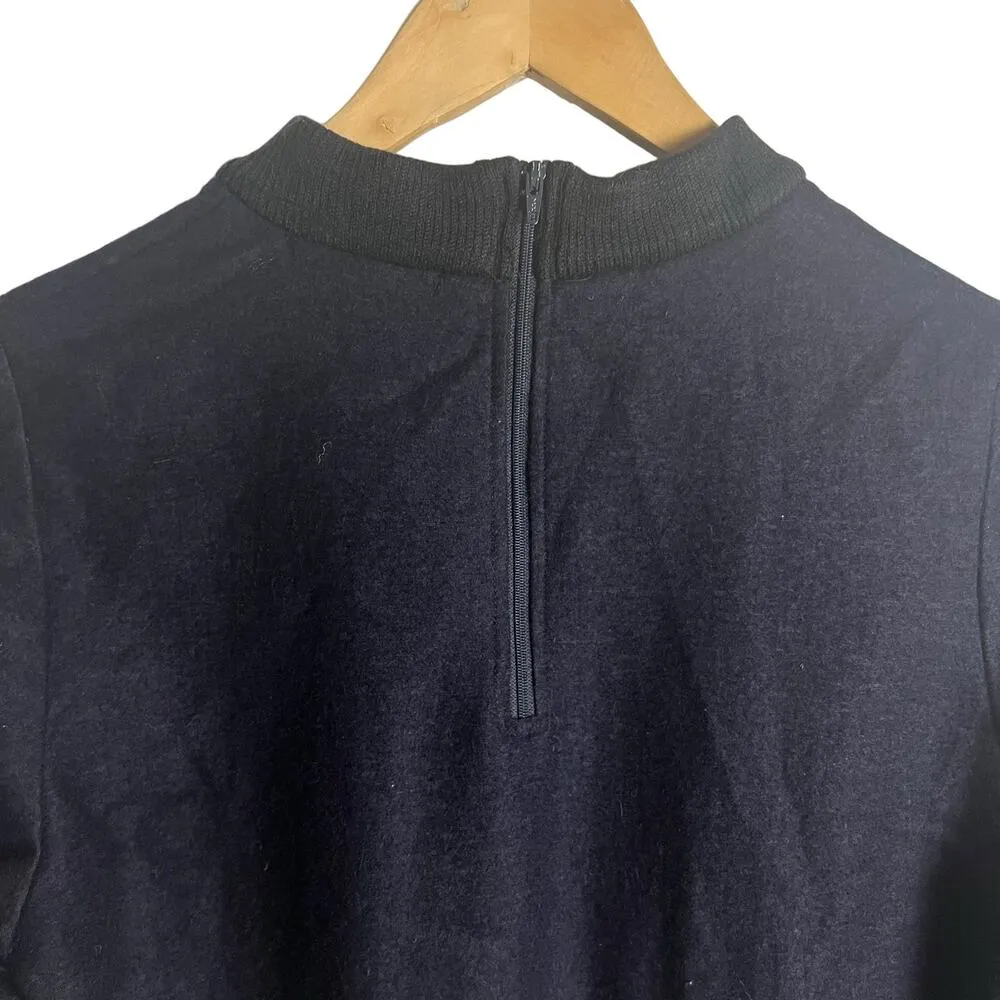 Sea New York Navy Blue Black White Mixed Media Crewneck Sweater Top Size M Size M - Image 6