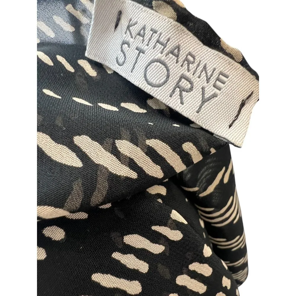 Kathrine Story One Size Flowey Top With Necklace Coverup Swim Tropical Women's Black - Image 4