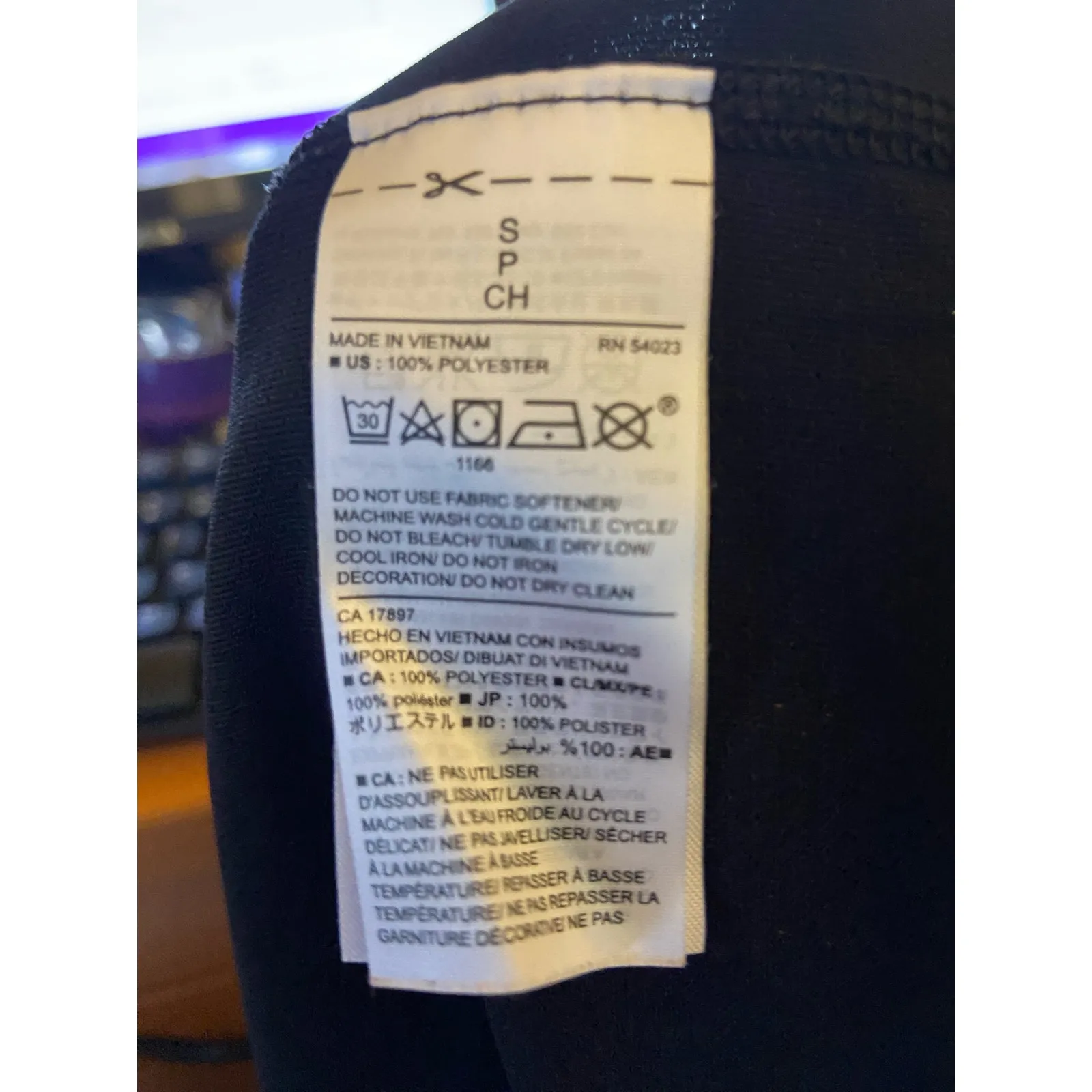 Old Navy Womens Top Size Small Active‎ Black Go-Dry Mesh Ruched Workout - Image 3