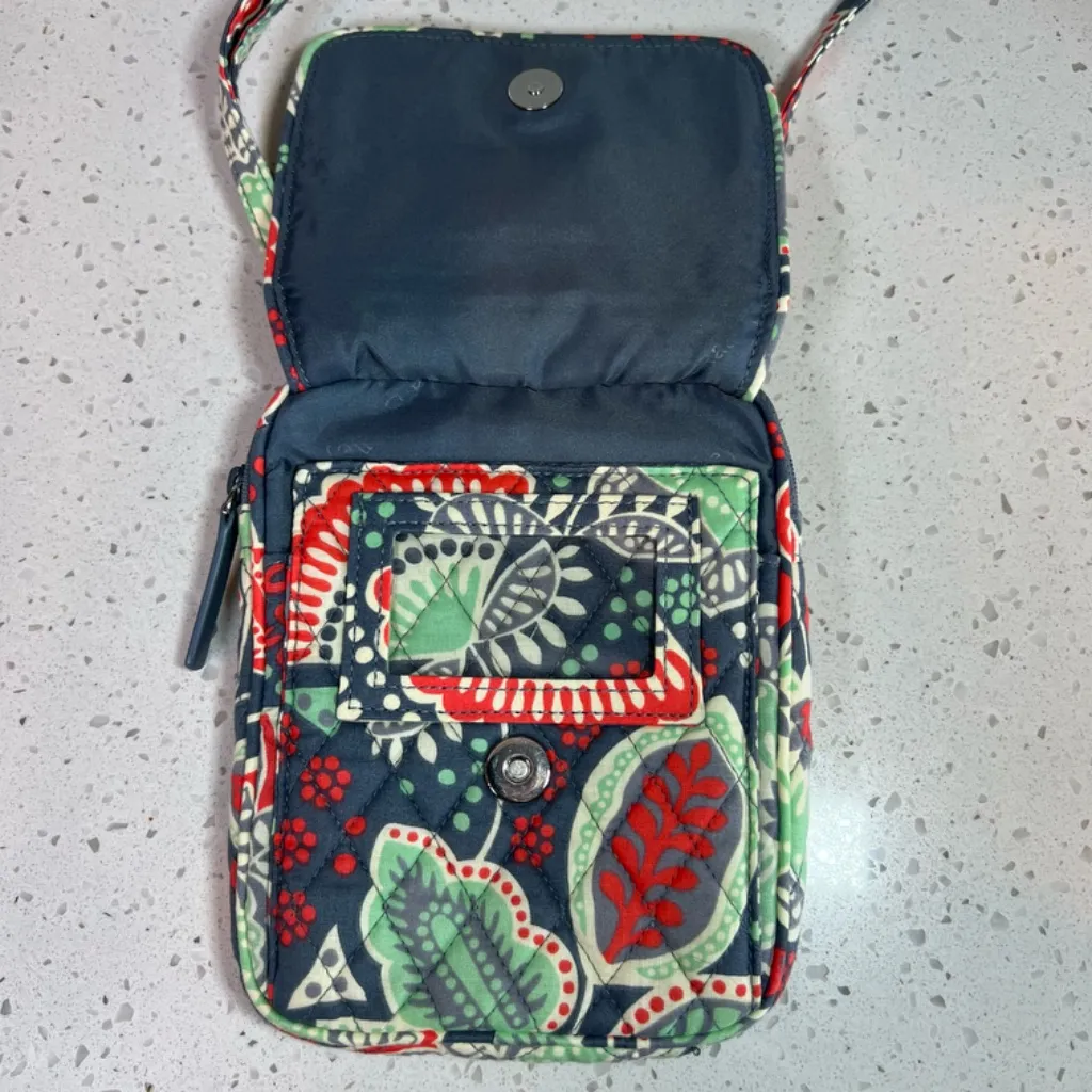Vera Bradley Mini Hipster Crossbody Bag Nomadic Floral Gray Green Coral Bag  EUC - Image 5